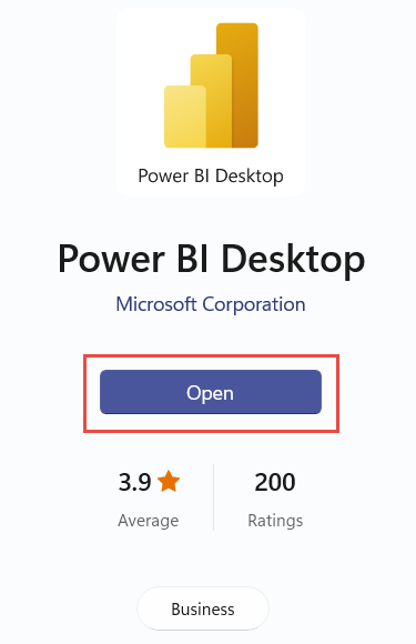 Click on this button to open PowerBI Desktop app